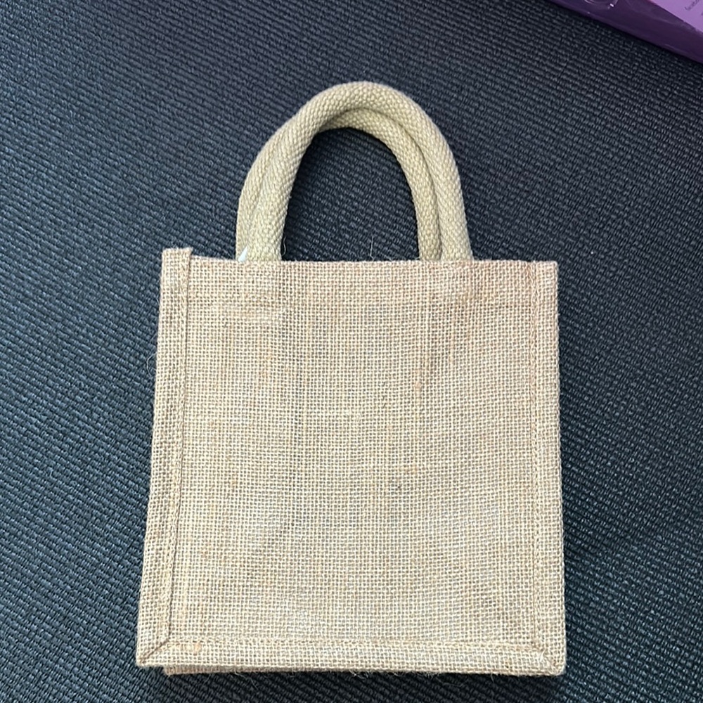 Tan Burlap Tote Bag
